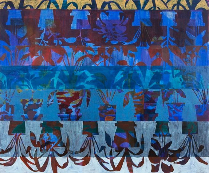 Anne Torpe: Uden titel, 2017, olie på lærred, 140 x 170 cm